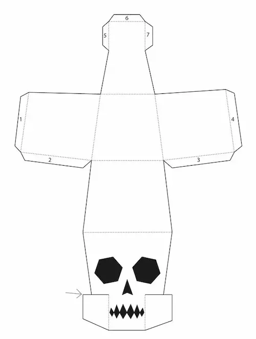 Moldes de calaveras para imprimir - Molde 04